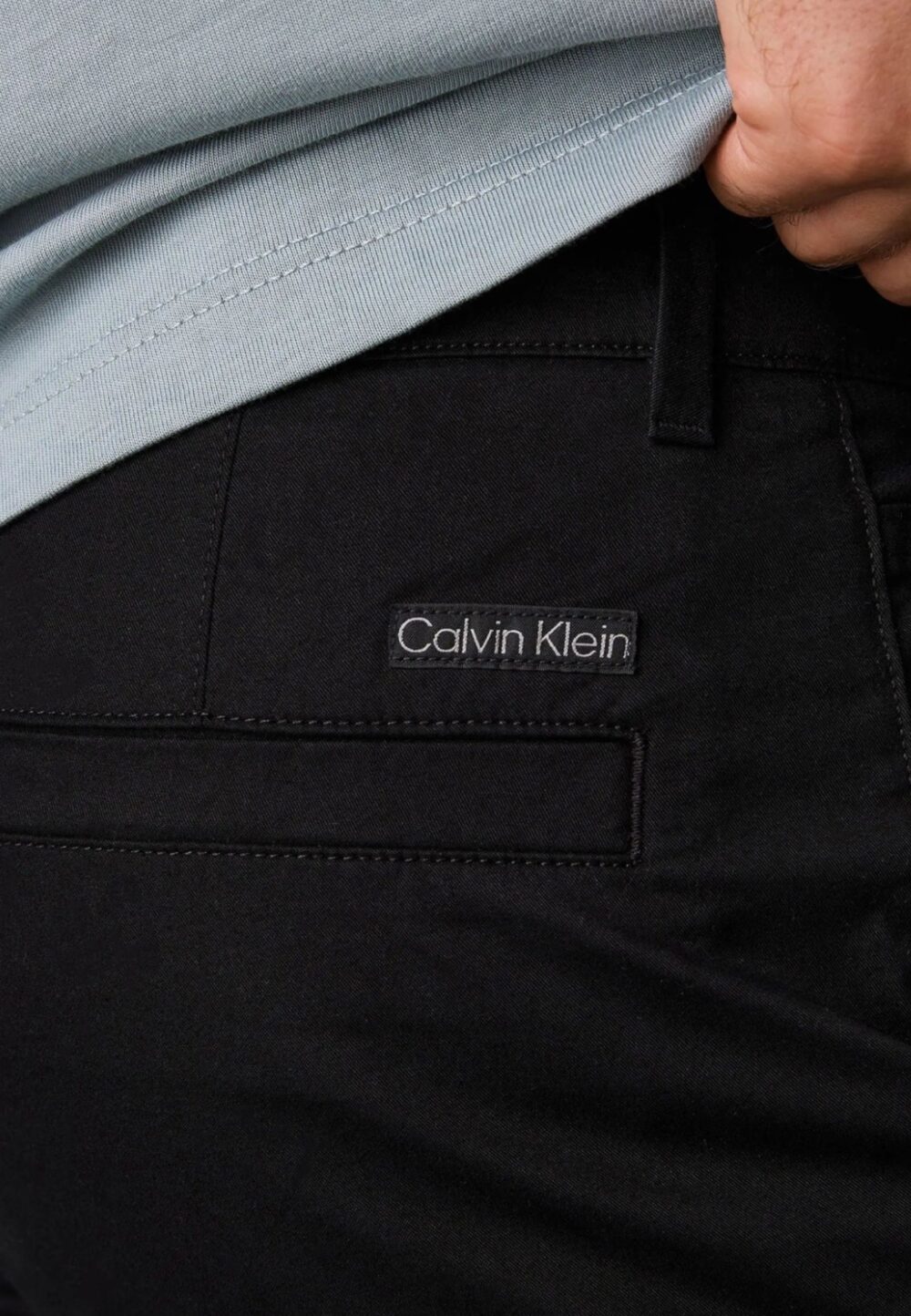 Pantaloni Calvin Klein Jeans tapered chino Nero - Foto 3