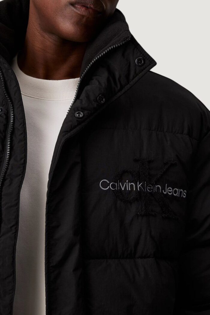 Piumino Calvin Klein Jeans chenille puffer Nero