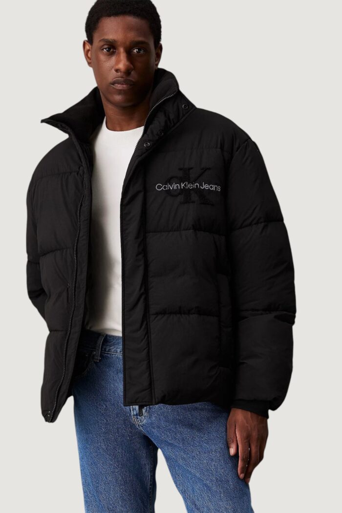 Piumino Calvin Klein Jeans chenille puffer Nero