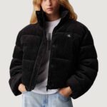 Piumino Calvin Klein Jeans corduroy puffer Nero - Foto 1