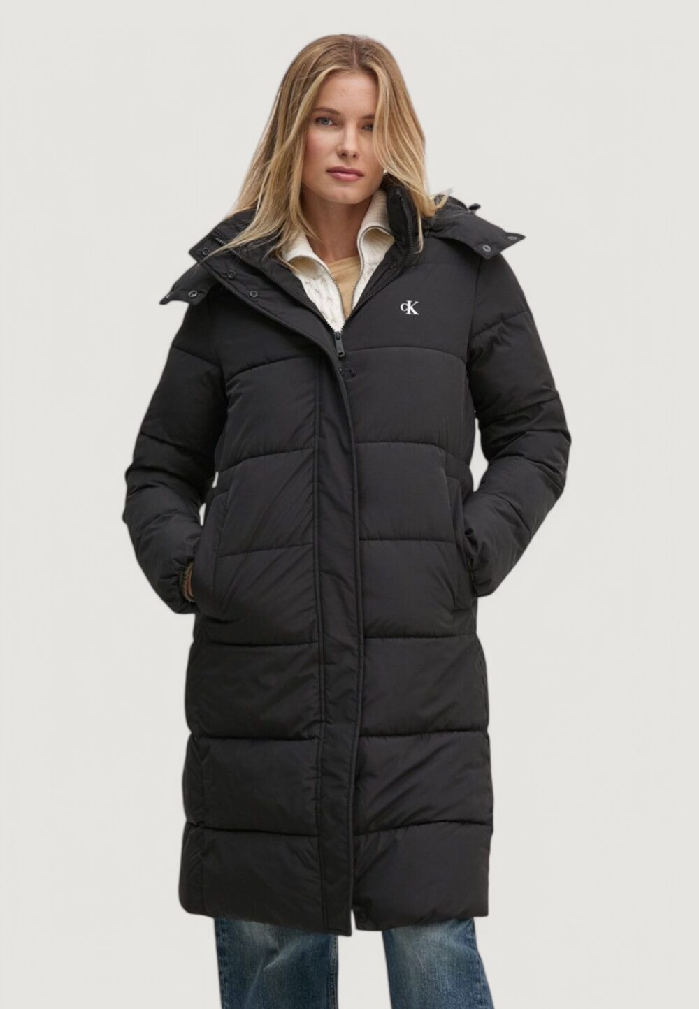 Piumino Calvin Klein Jeans monologo non down lo Nero - Foto 1