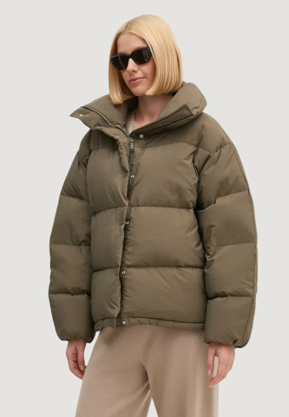 Piumino Calvin Klein Jeans relaxed puffer Terra - Fango - Foto 1