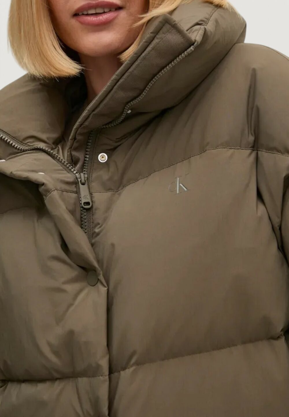 Piumino Calvin Klein Jeans relaxed puffer Terra - Fango - Foto 4