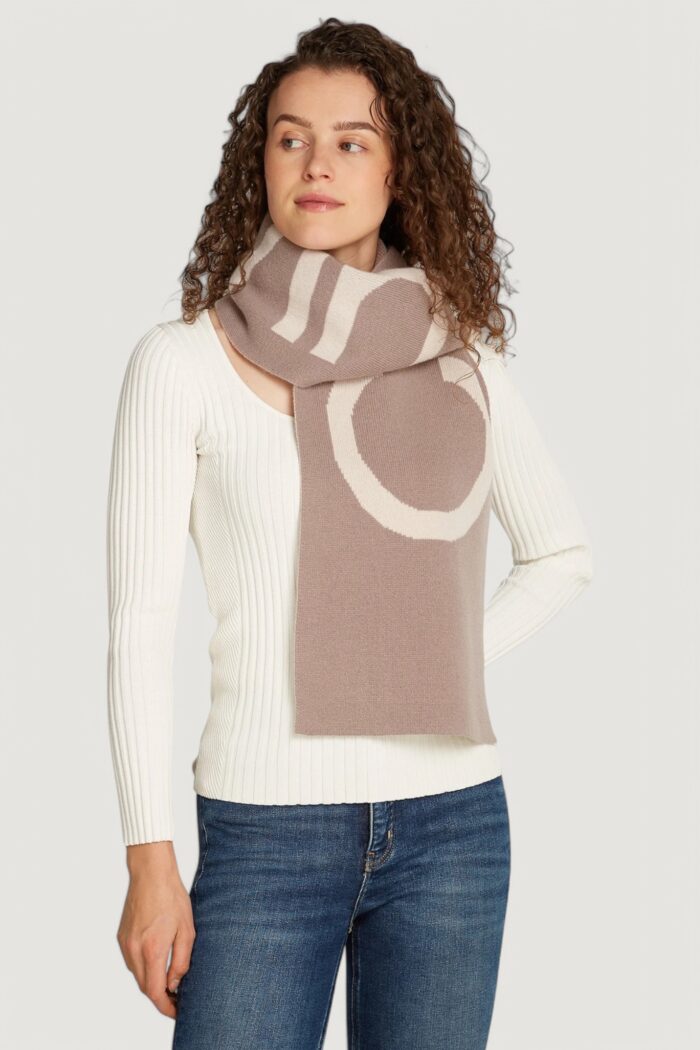 Sciarpa Calvin Klein two-tone knit mix hw Beige