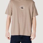 T-shirt Calvin Klein Jeans nyc stamp graphic te Beige - Foto 1