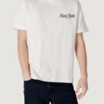 T-shirt Calvin Klein Jeans new york script tee Beige chiaro - Foto 1