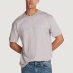 T-shirt Calvin Klein Jeans embroidered box tee Glicine - Foto 1