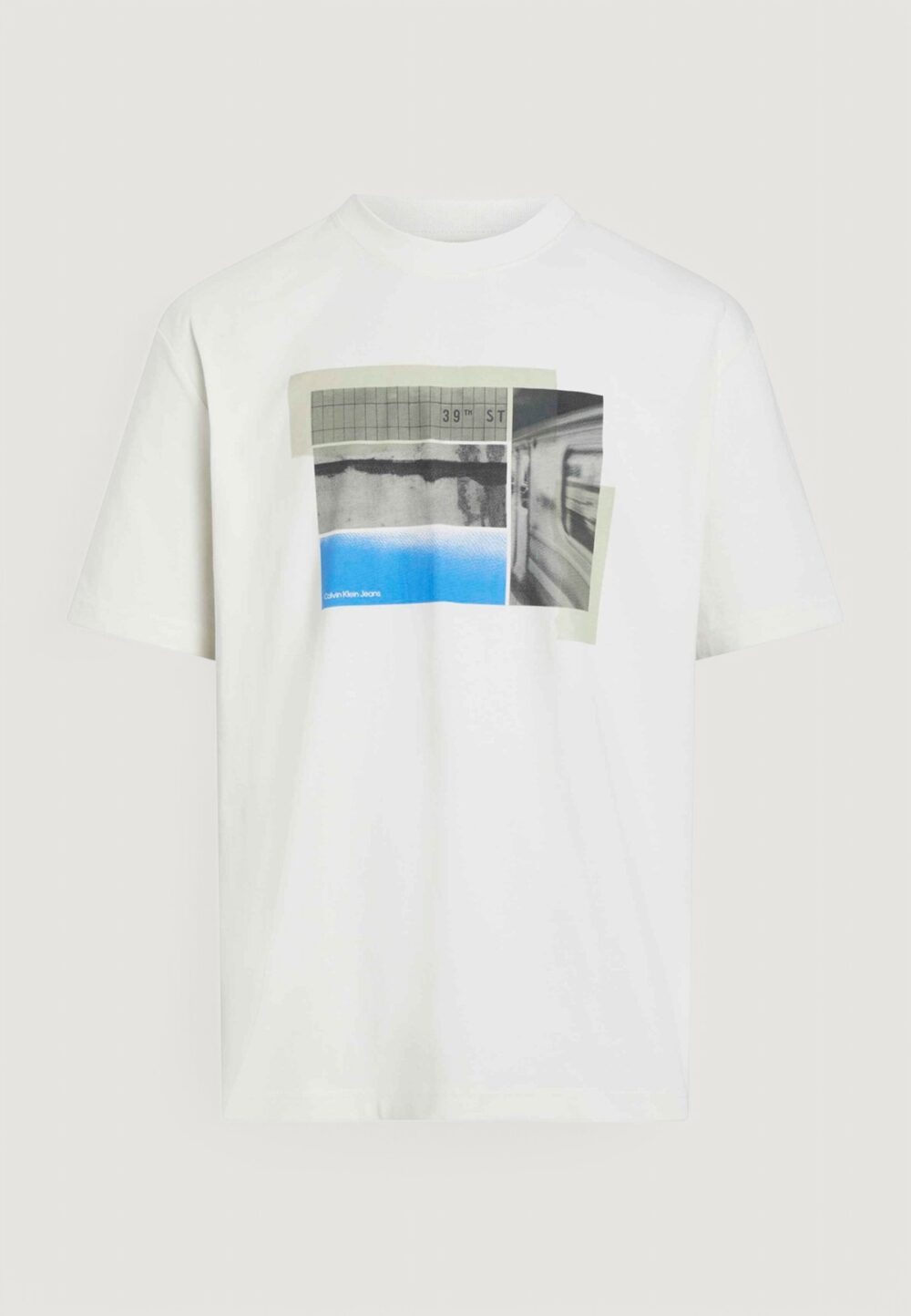 T-shirt Calvin Klein Jeans city poster street t Panna - Foto 5