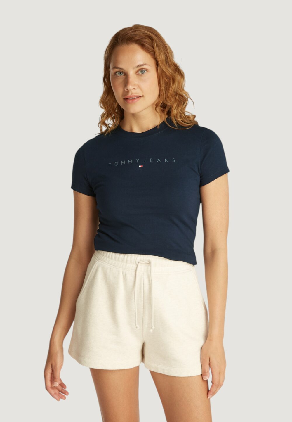 T-shirt Tommy Hilfiger Jeans tjw tonal linea Blu - Foto 1