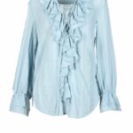 Blusa manica corta Dondup Celeste - Foto 1