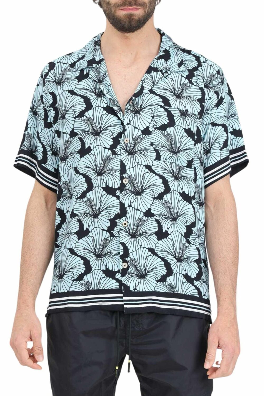 Camicia manica lunga 4Giveness Azzurro - Nero - Foto 1