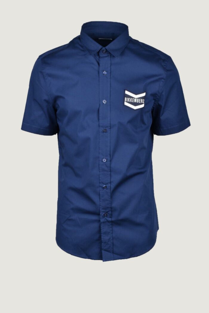 Camicia manica corta BIKKEMBERGS  Blu