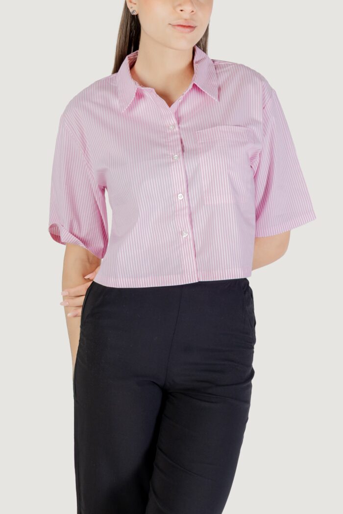 Camicia manica corta Jacqueline de Yong jdymio 2/4 cropped shirt wvn dia Rosa