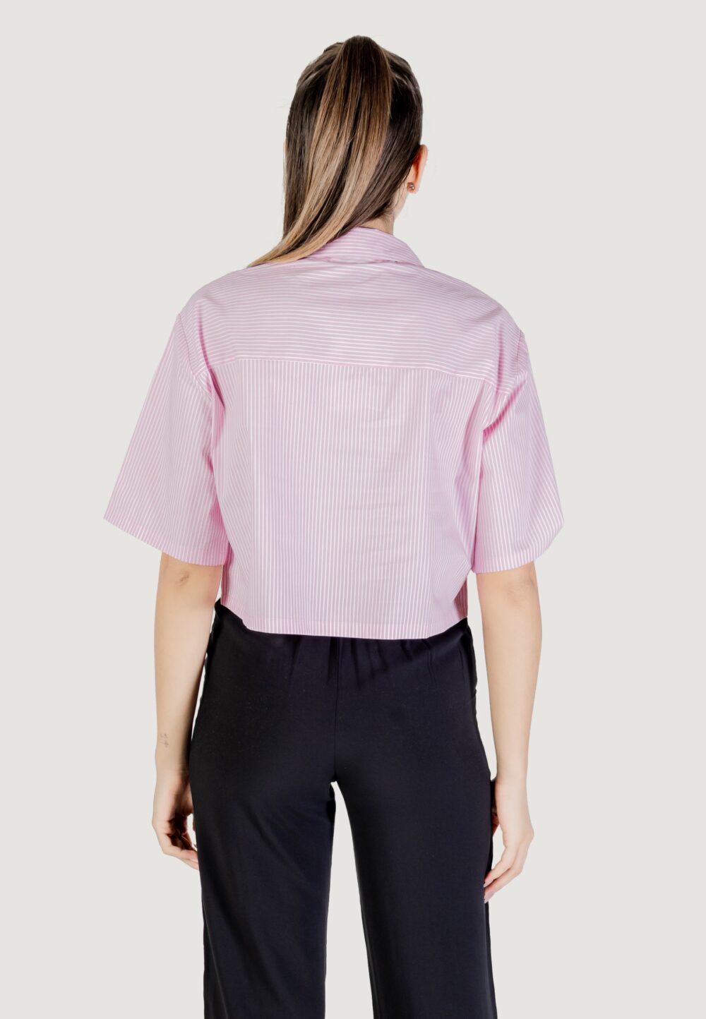 Camicia manica corta Jacqueline de Yong jdymio 2/4 cropped shirt wvn dia Rosa - Foto 4