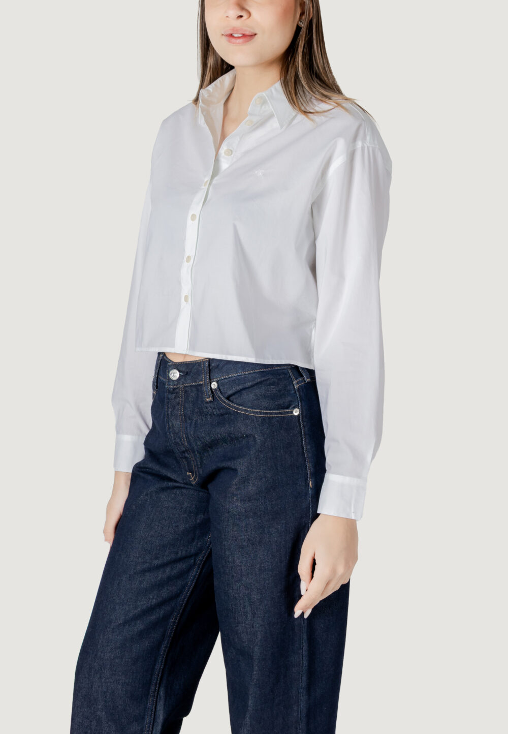 Camicia manica lunga Calvin Klein Jeans ls poplin shirt Bianco - Foto 2