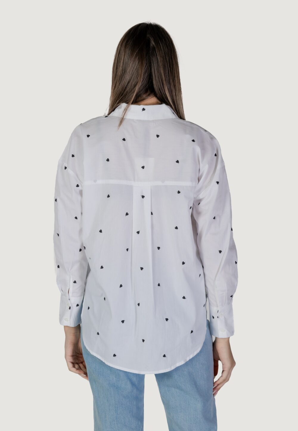Camicia manica lunga Jacqueline de Yong jdynelly l/s loose shirt wvn Nero - Foto 4