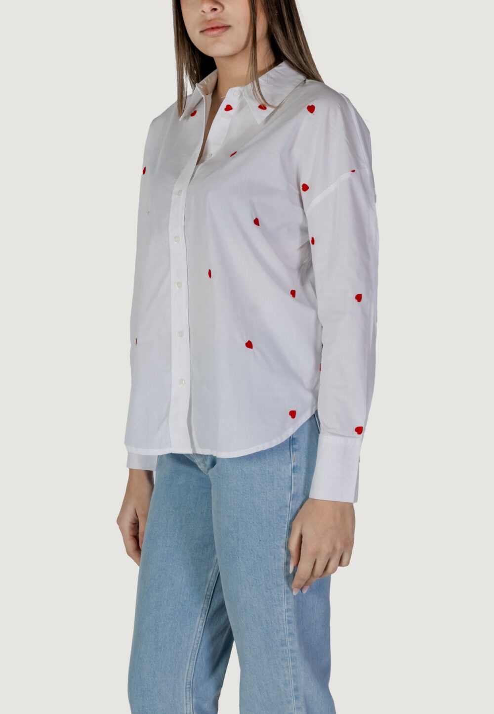 Camicia manica lunga Jacqueline de Yong jdynelly l/s loose shirt wvn Rosso - Foto 2