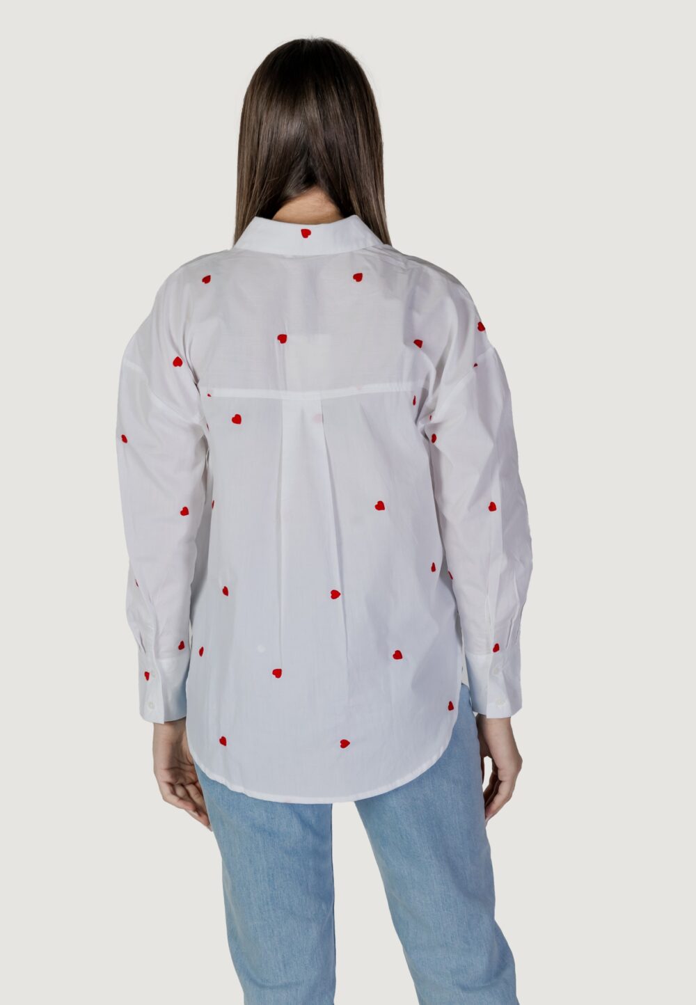 Camicia manica lunga Jacqueline de Yong jdynelly l/s loose shirt wvn Rosso - Foto 4