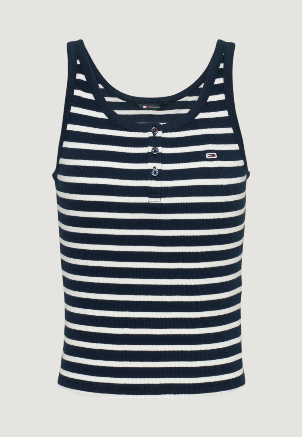 Canotta Tommy Hilfiger Jeans tjw button tank Blue scuro - Foto 2