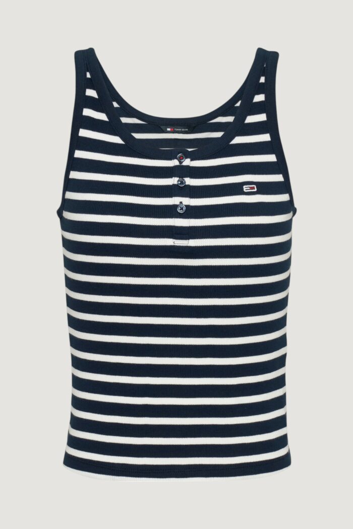 Canotta Tommy Hilfiger Jeans tjw button tank Blue scuro