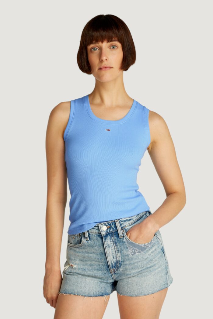 Canotta Tommy Hilfiger Jeans tjw essential rib Celeste