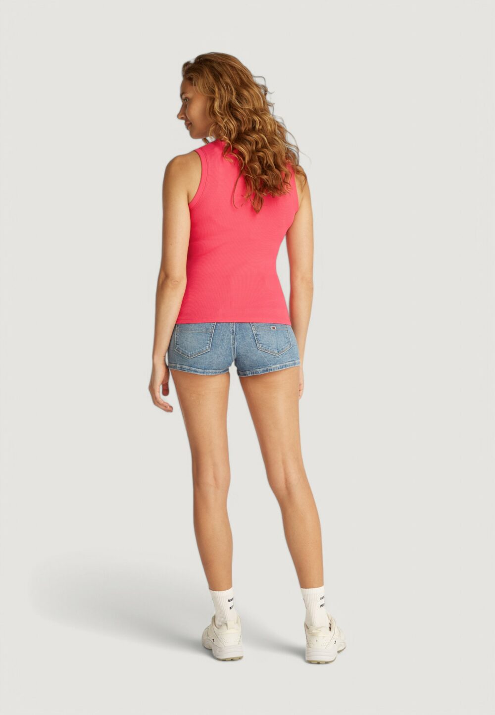 Canotta Tommy Hilfiger Jeans tjw essential rib Corallo - Foto 5