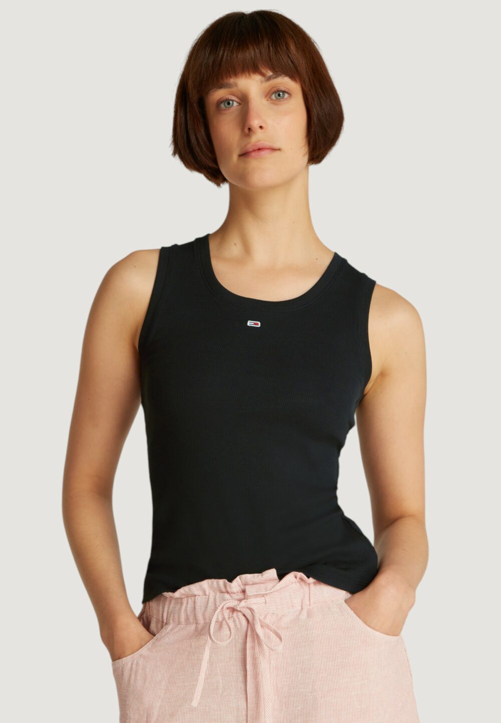 Canotta Tommy Hilfiger Jeans tjw essential rib Nero - Foto 1