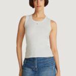 Canotta Tommy Hilfiger Jeans tjw essential rib Panna - Foto 1