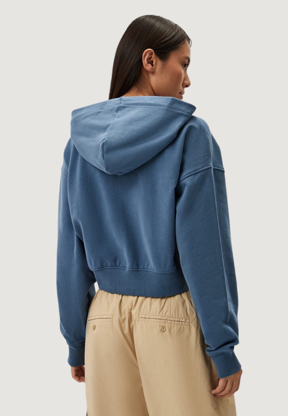 Felpa con cappuccio Calvin Klein Jeans embroidered ck zip t Blu Chiaro - Foto 3