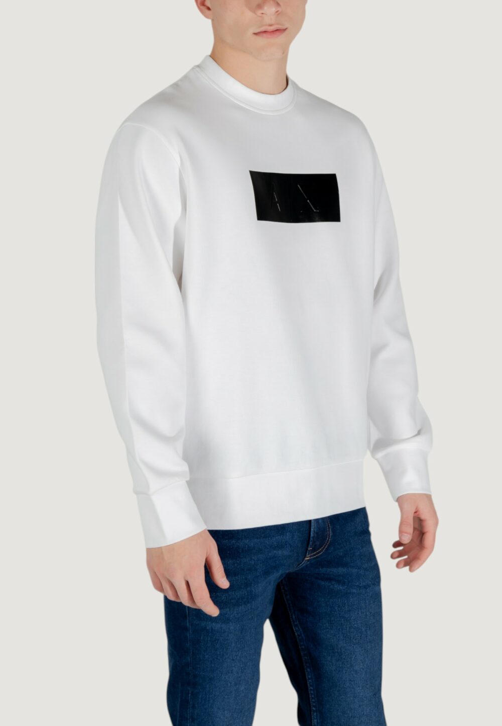 Felpa senza cappuccio Armani Exchange Panna - Foto 4