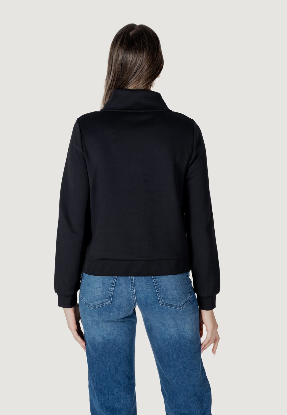 Felpa senza cappuccio Street One ltd qr zipper jacket w.strings Nero - Foto 4