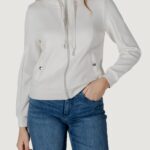 Felpa senza cappuccio Street One ltd qr zipper jacket w.strings Panna - Foto 1