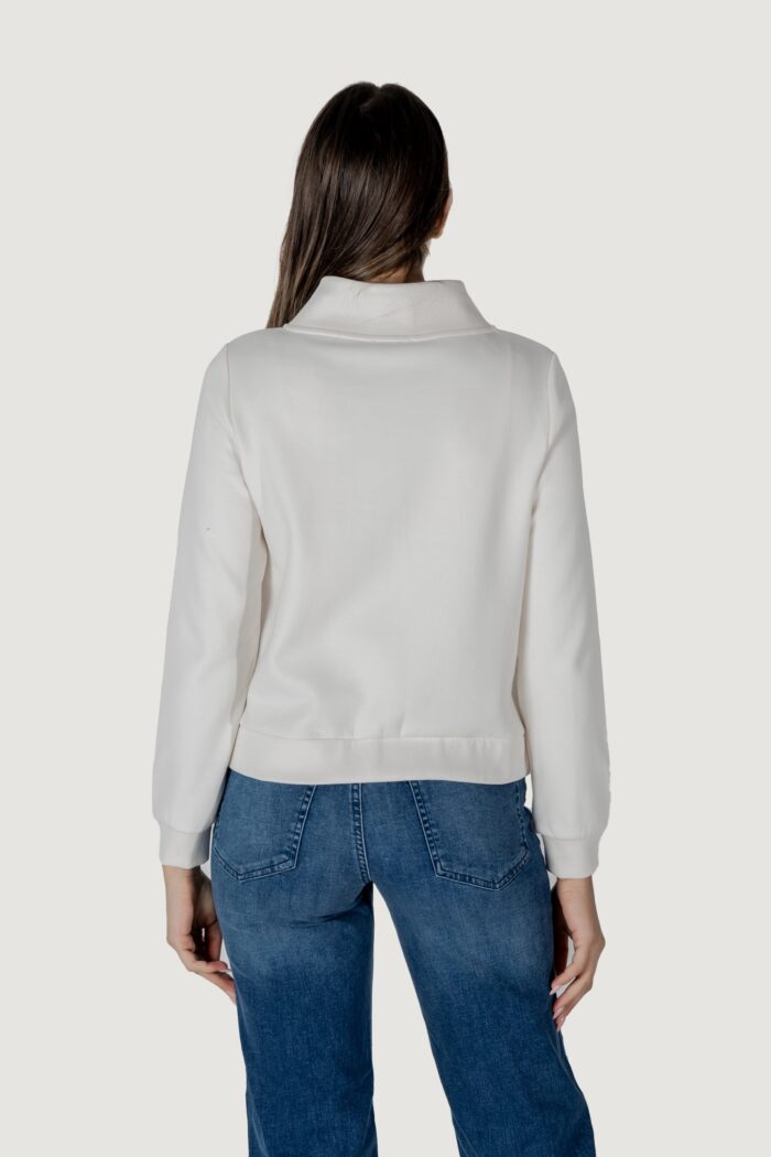 Felpa senza cappuccio Street One ltd qr zipper jacket w.strings Panna