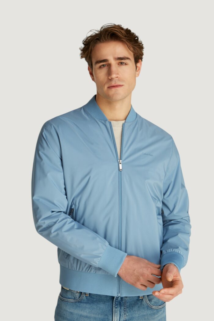 Giacchetto Calvin Klein matte bomber Blu Chiaro