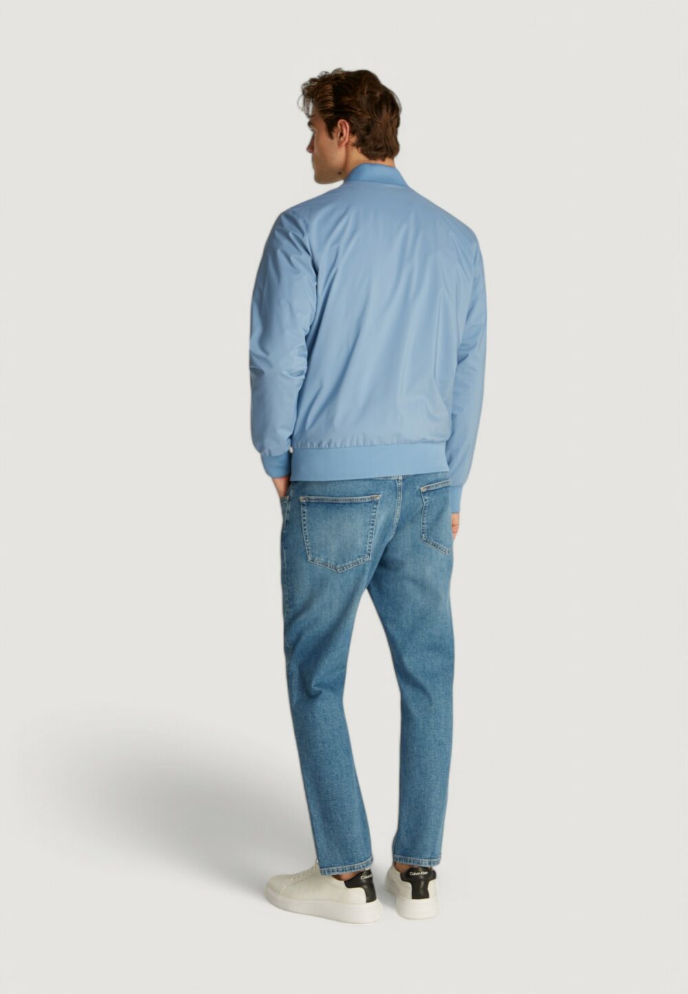 Giacchetto Calvin Klein matte bomber Blu Chiaro - Foto 3