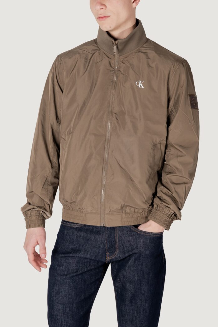 Giacchetto Calvin Klein Jeans unpadded harrington Verde Oliva