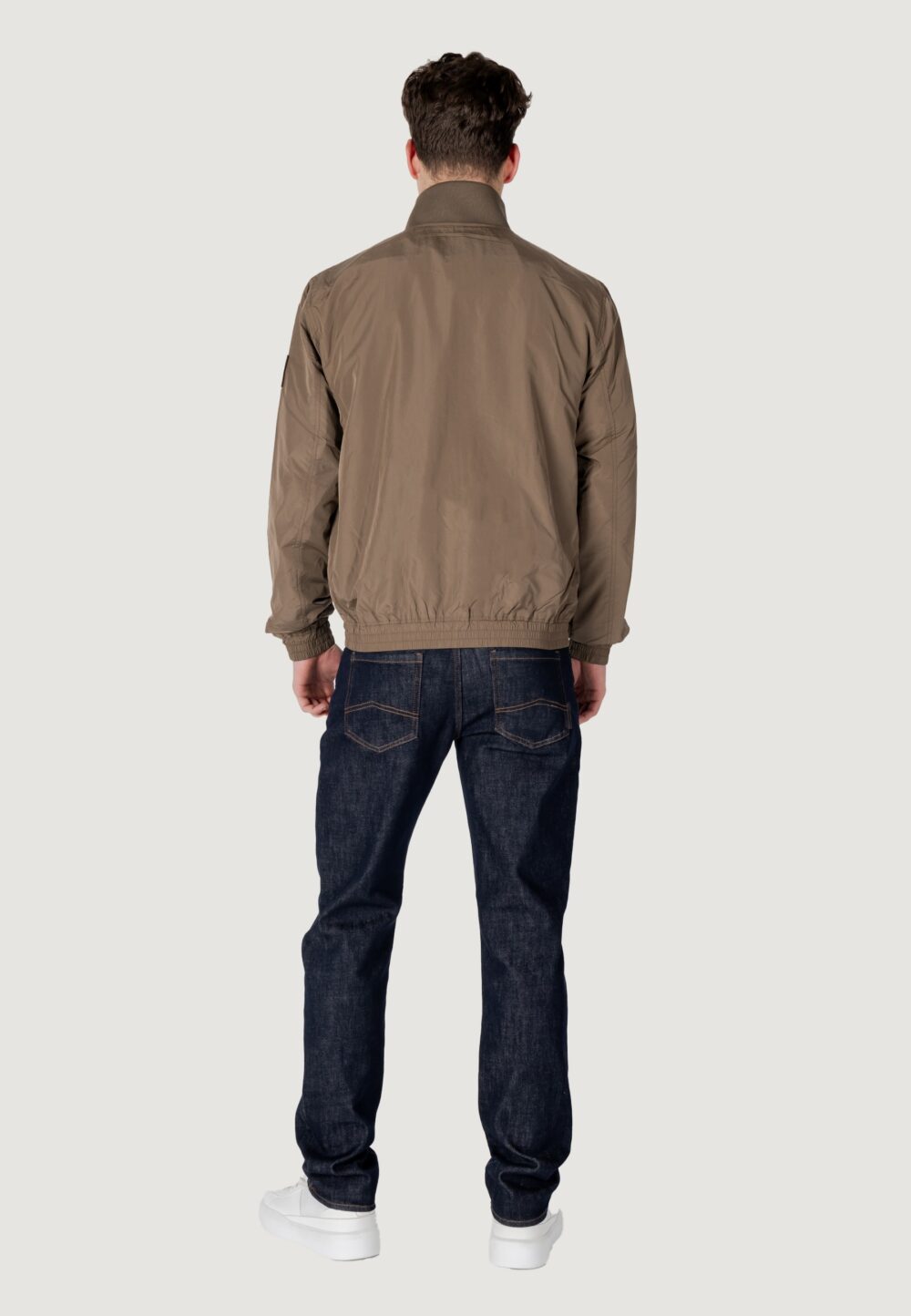 Giacchetto Calvin Klein Jeans unpadded harrington Verde Oliva - Foto 10