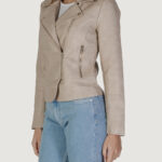 Giacchetto Only onlkristel faux leather biker cc otw Beige chiaro - Foto 1
