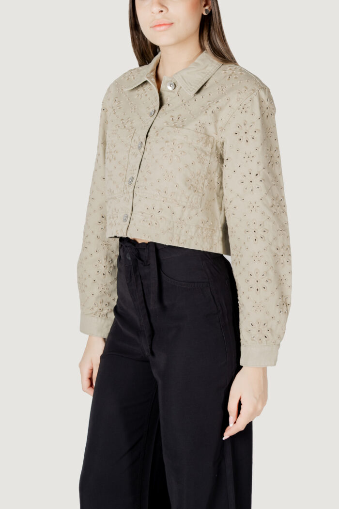 Giacchetto Only onlelsa short crochet jacket otw Taupe