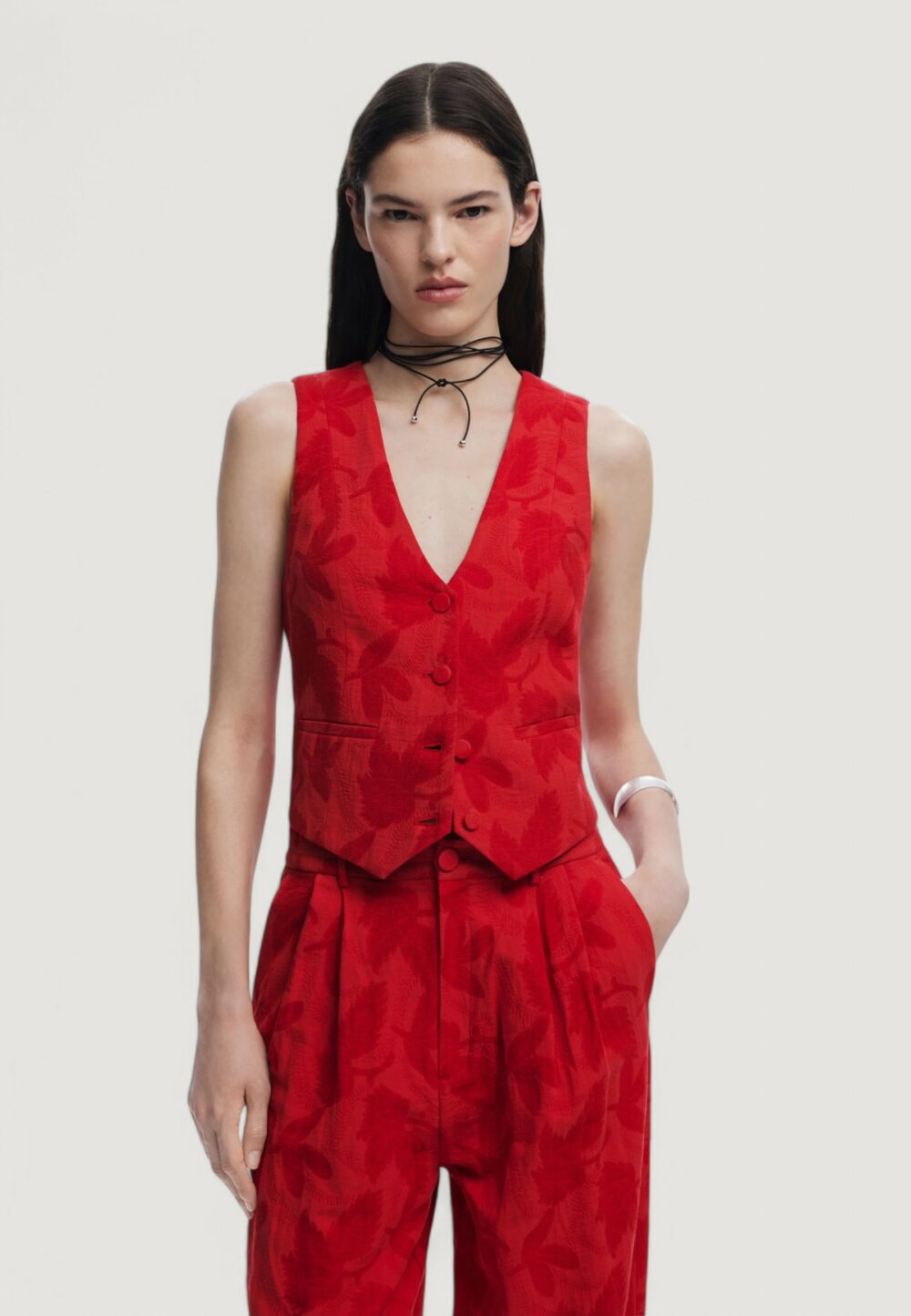 Gilet da completo Desigual chaleco_portland Rosso - Foto 1