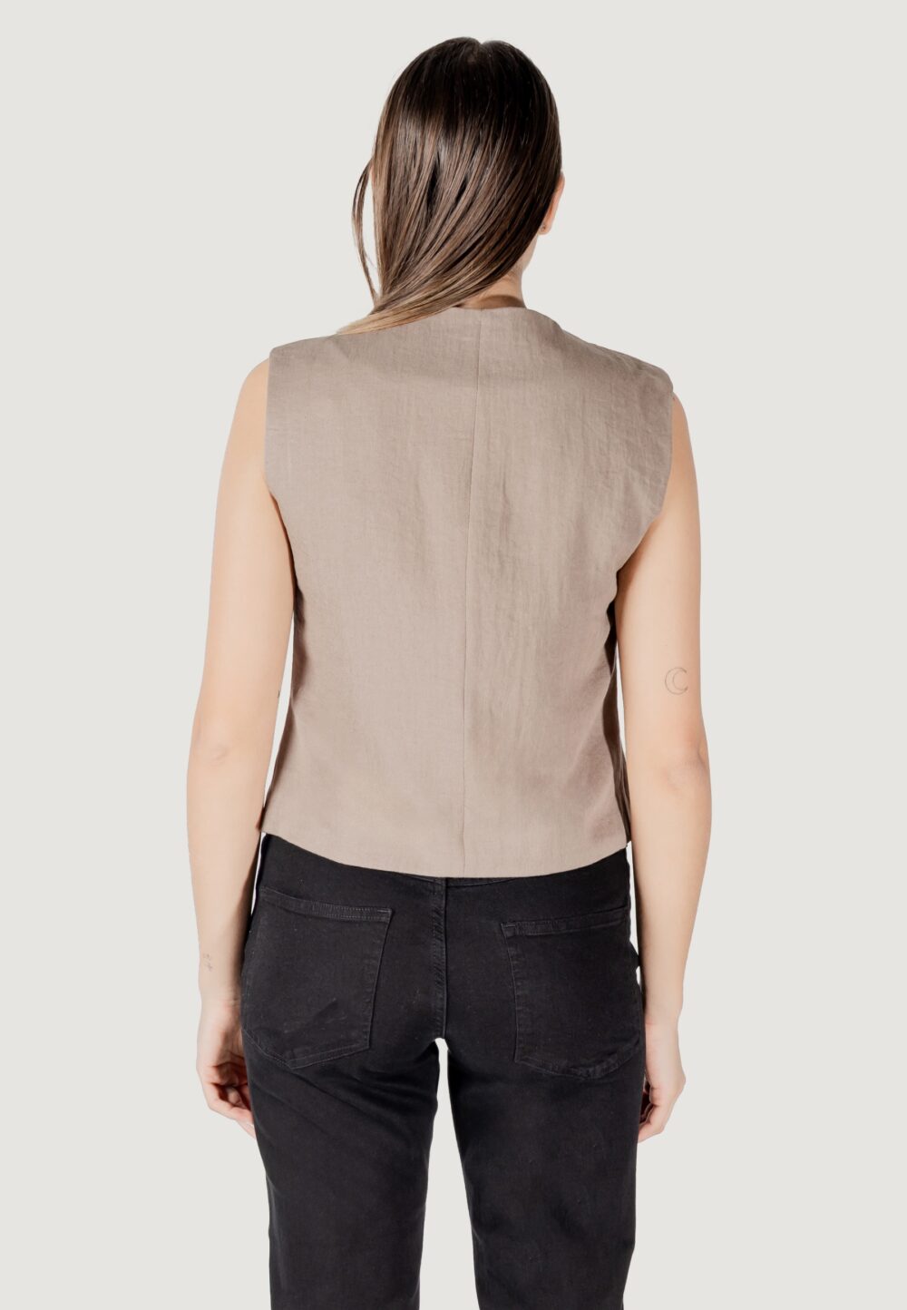 Gilet da completo Vila Clothes viflea s/l tailored Marrone - Foto 4