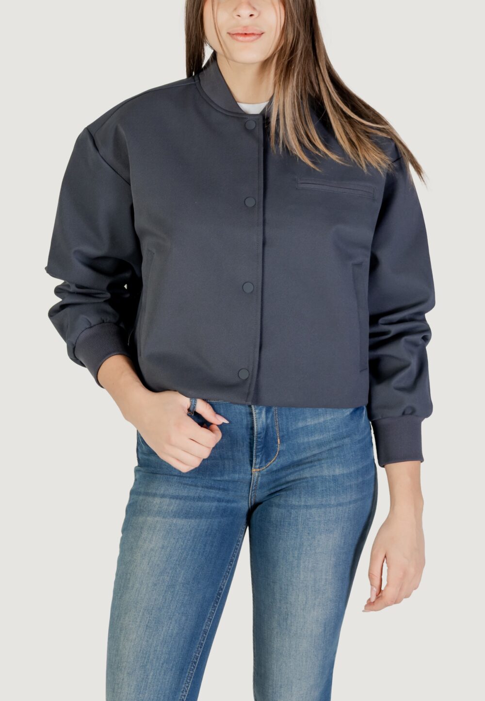 Giubbotto Calvin Klein Jeans short bomber jacket Antracite - Foto 1