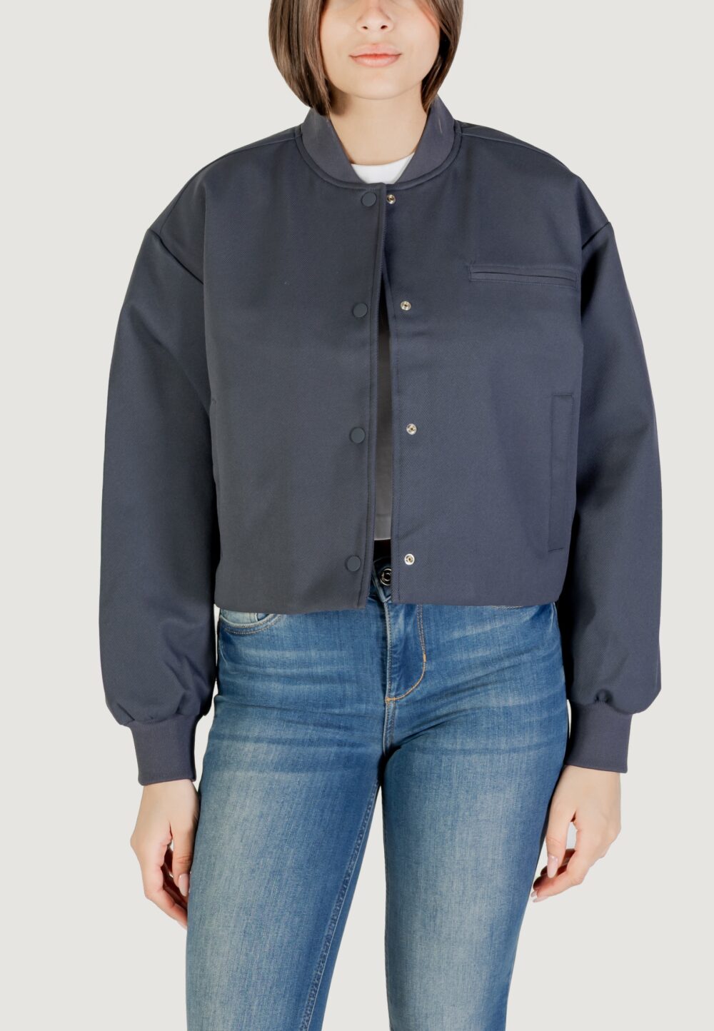 Giubbotto Calvin Klein Jeans short bomber jacket Antracite - Foto 6