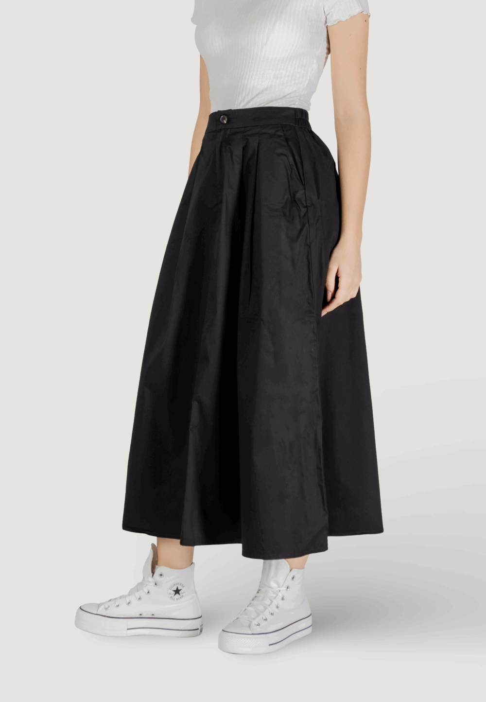 Gonna lunga Only onlzora hw long pleat pnt Nero - Foto 2