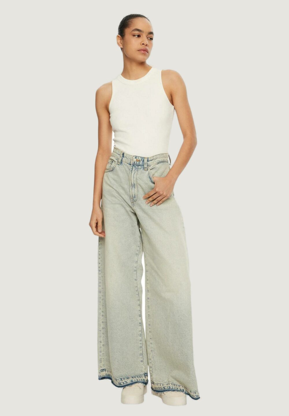 Jeans larghi Tommy Hilfiger Jeans tjw wide leg Denim chiaro - Foto 5