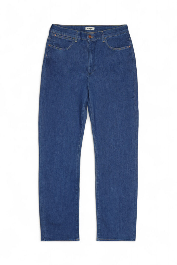 Jeans mom WRANGLER eye love you Blue Denim