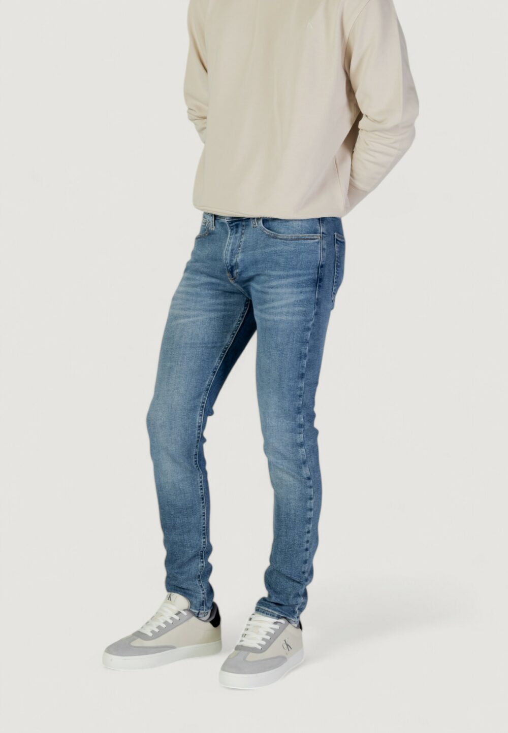 Jeans skinny Calvin Klein Jeans Denim chiaro - Foto 4