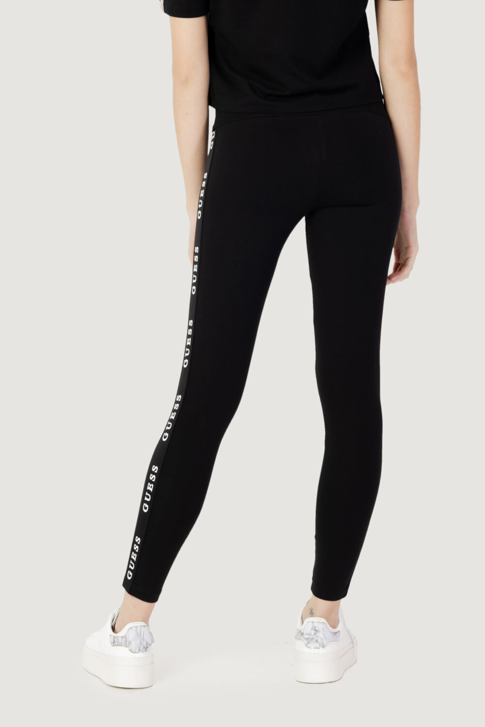 Leggings Guess Active aline leggings 4/4 eco j. str Nero - Foto 3