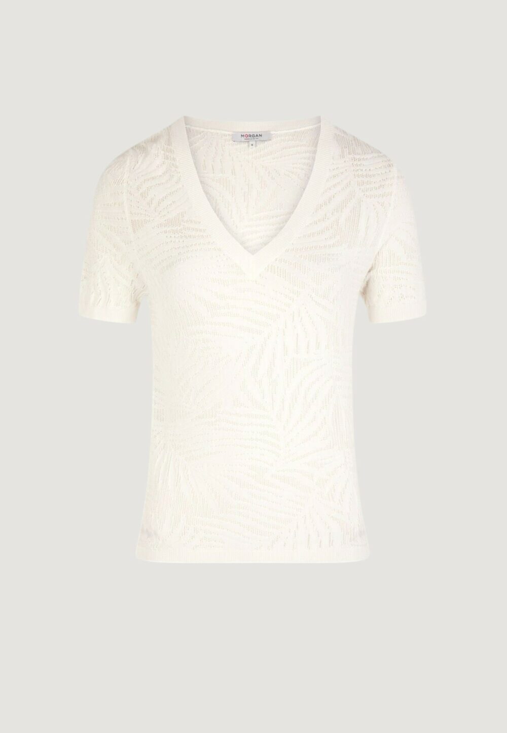 Maglia in filo manica corta Morgan De Toi Bianco - Foto 2