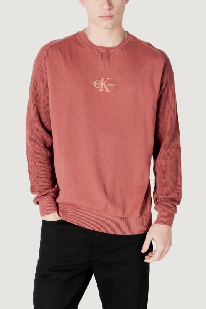 Maglione Calvin Klein Jeans monologo Ruggine